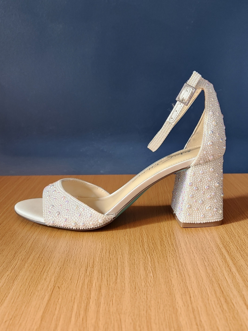 Betsey Johnson "Kami" White Pearl Heels- Size 6
